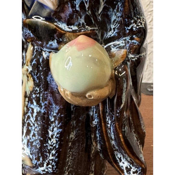 Vintage Wanjiang Wucai Porcelain Pottery Immortal God Longevity Mud Men - Picture 5 of 10